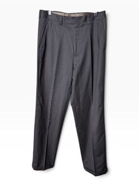 Emanuel Ungaro Gray Pleated Dress Pants 30x32